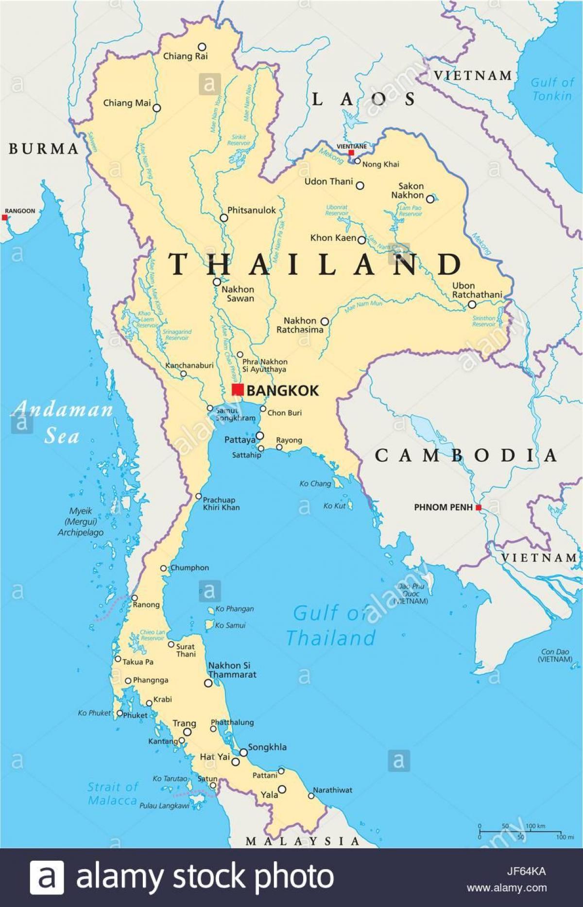 bangkok, thailand peta dunia