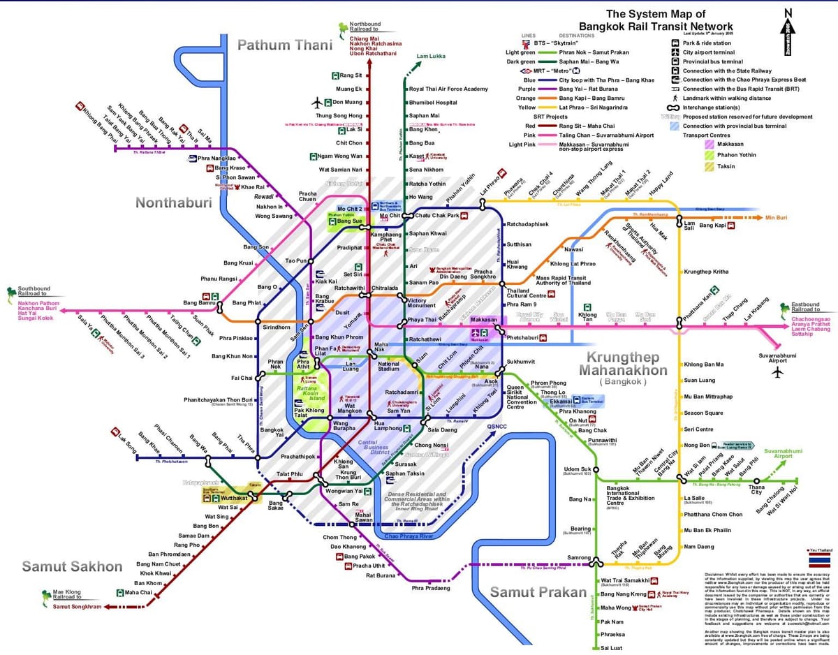 bangkok jalur kereta peta
