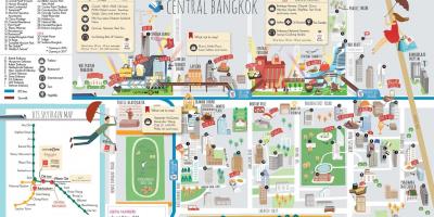 Bangkok pusat membeli-belah peta