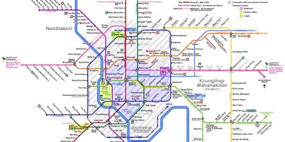 Bangkok jalur kereta peta