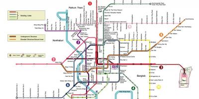 Metro Bangkok stesen peta