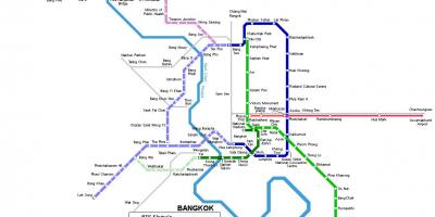 Peta kereta bawah tanah bangkok, thailand